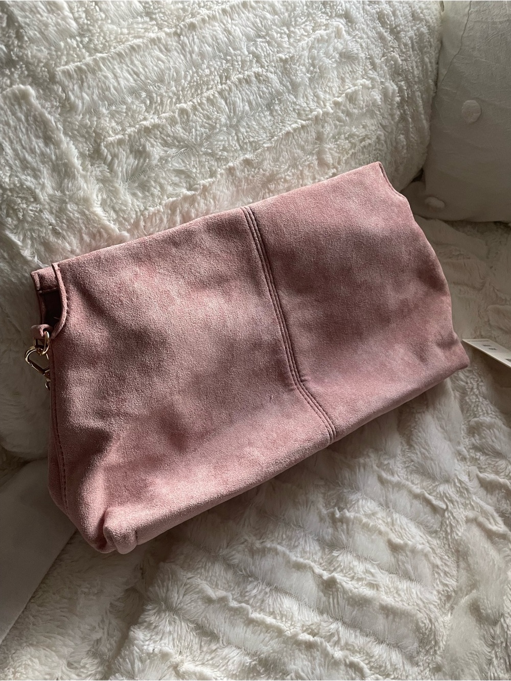 Urban Expressions Dusty Rose Suede Shoulder Bag